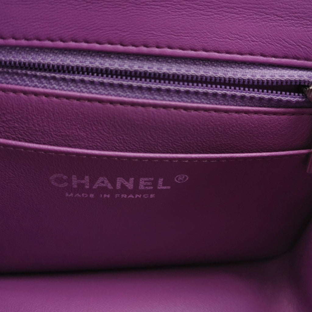 Chanel Mini Square Flap Purple