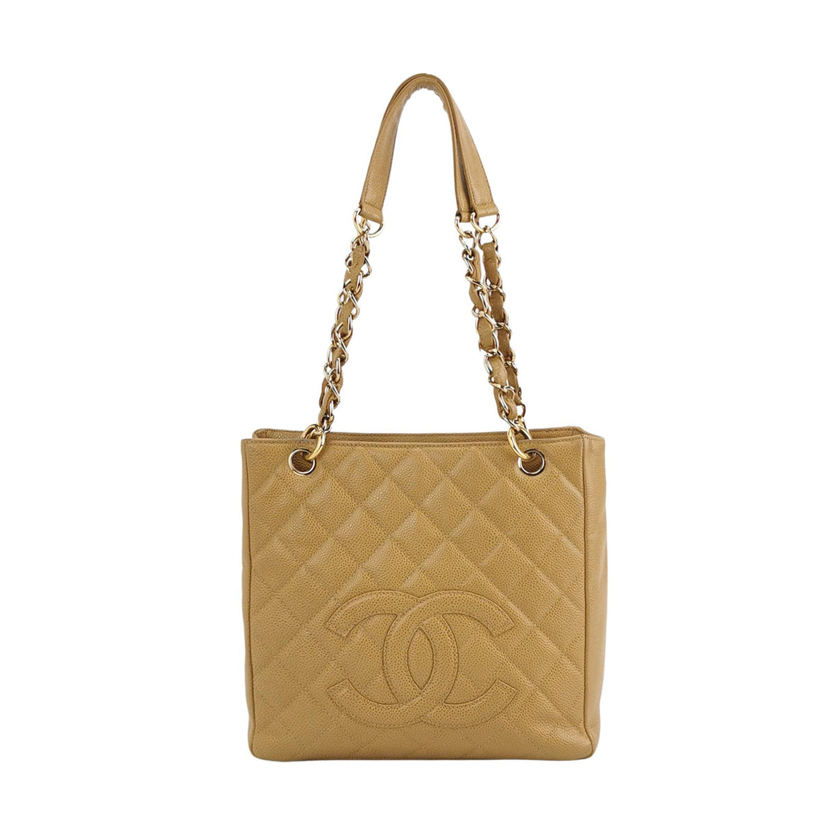 Chanel Petite Shopper Tote Caviar Beige