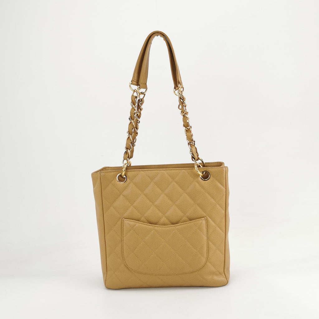 Chanel Petite Shopper Tote Caviar Beige