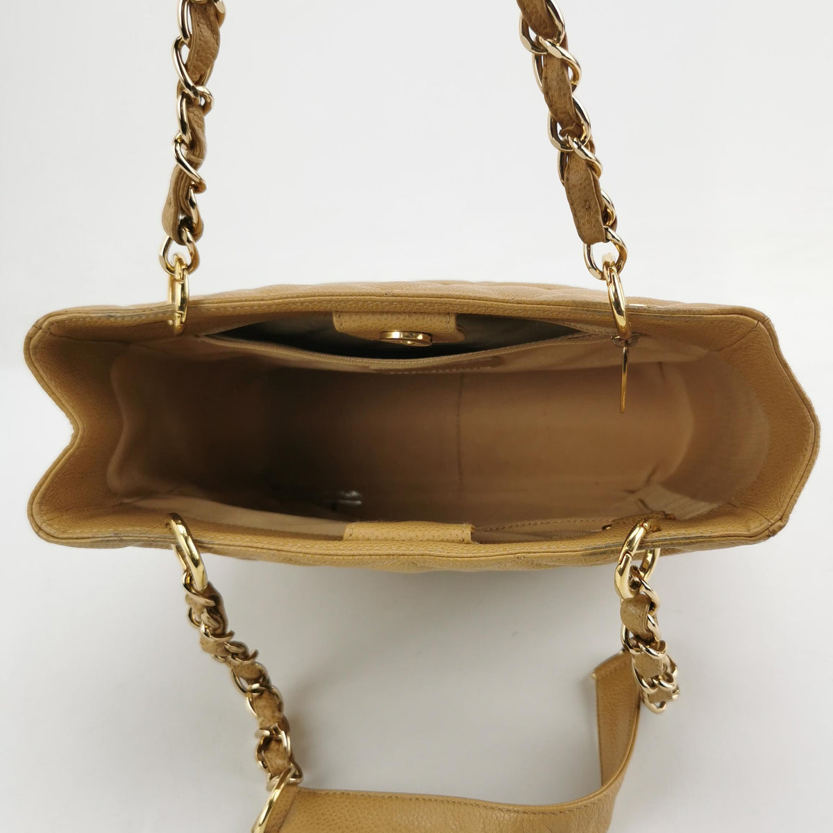 Chanel Petite Shopper Tote Caviar Beige