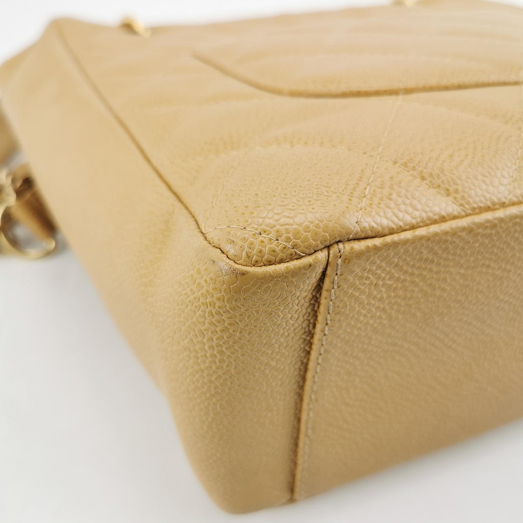 Chanel Petite Shopper Tote Caviar Beige
