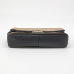 Chanel Graphic Flap Medium Beige Black Calfskin