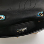 Chanel Graphic Flap Medium Beige Black Calfskin