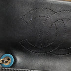 Chanel Graphic Flap Medium Beige Black Calfskin