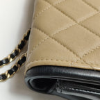 Chanel Graphic Flap Medium Beige Black Calfskin