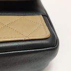 Chanel Graphic Flap Medium Beige Black Calfskin