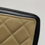Chanel Graphic Flap Medium Beige Black Calfskin
