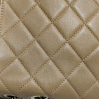Chanel Graphic Flap Medium Beige Black Calfskin