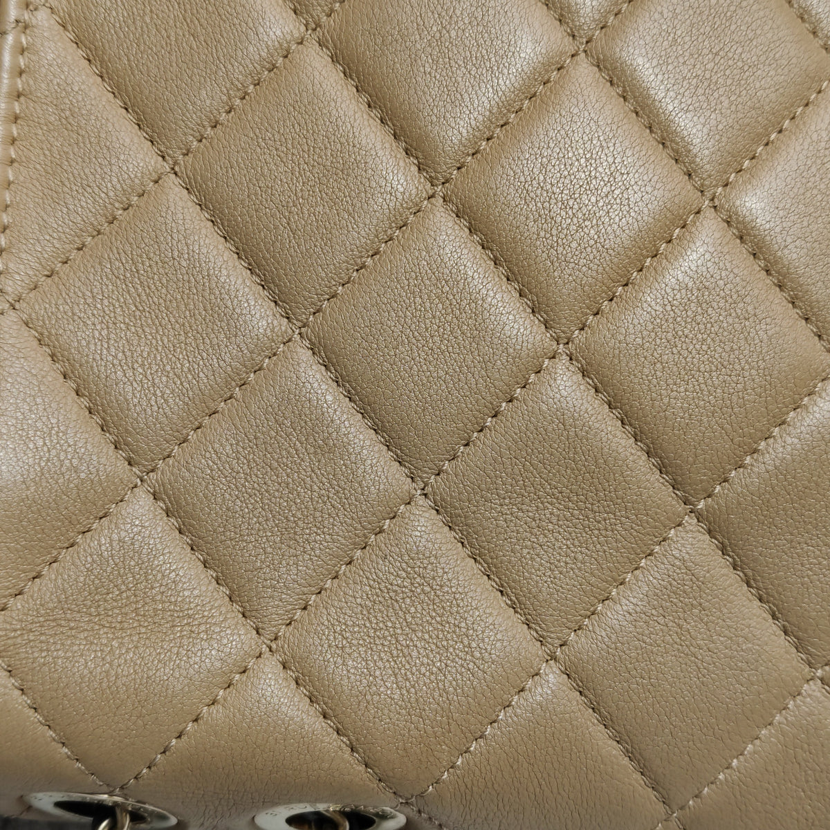 Chanel Graphic Flap Medium Beige Black Calfskin