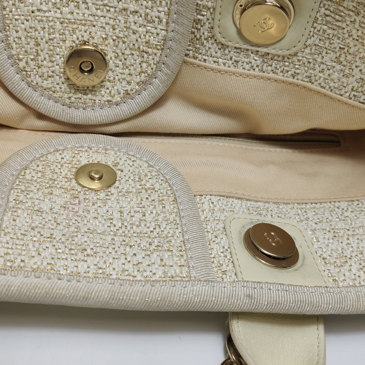 Chanel Deauville Tote White