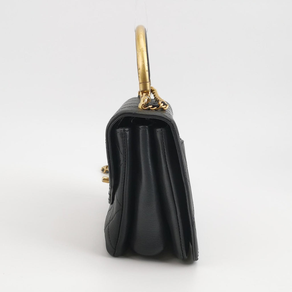 Chanel Quilted Calfskin Top Handle Envelope Flap