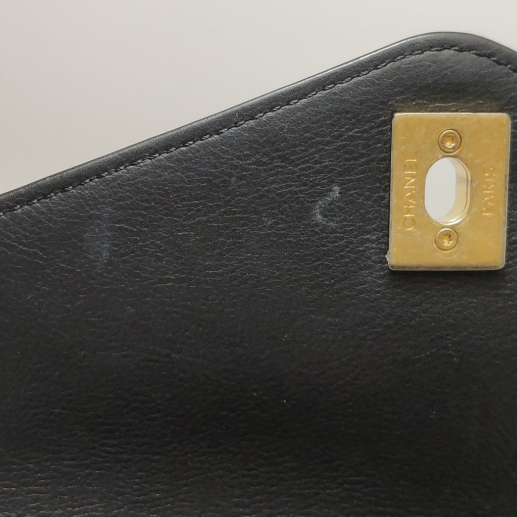 Chanel Quilted Calfskin Top Handle Envelope Flap