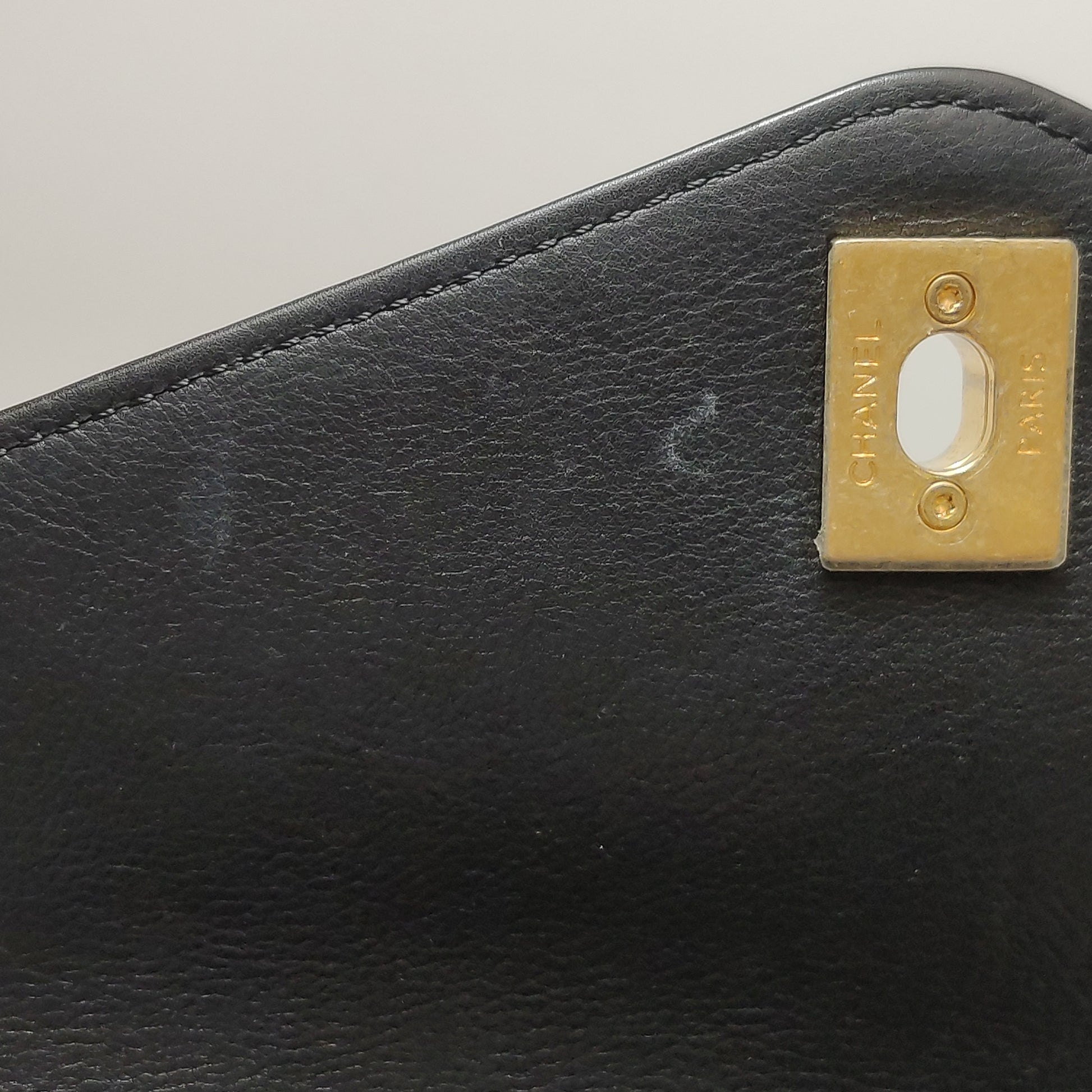 Chanel Quilted Calfskin Top Handle Envelope Flap