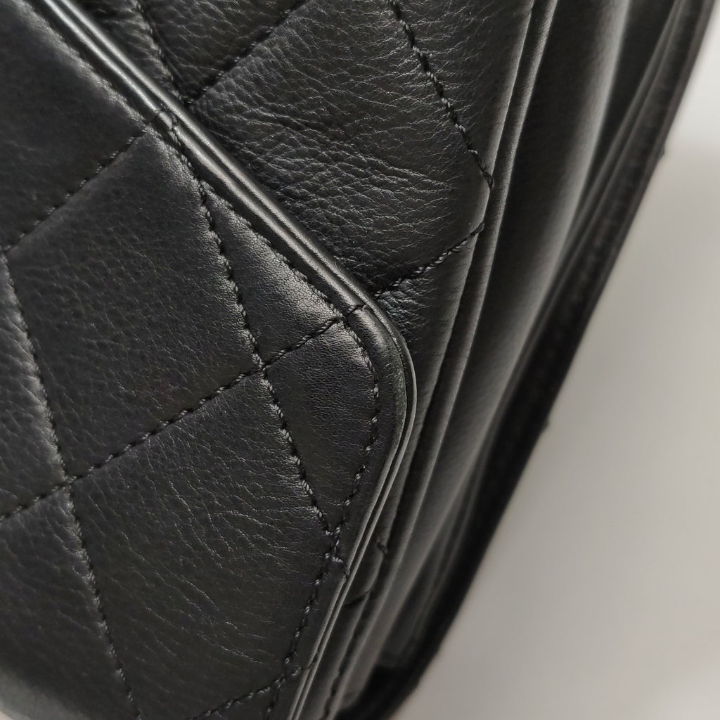 Chanel Quilted Calfskin Top Handle Envelope Flap