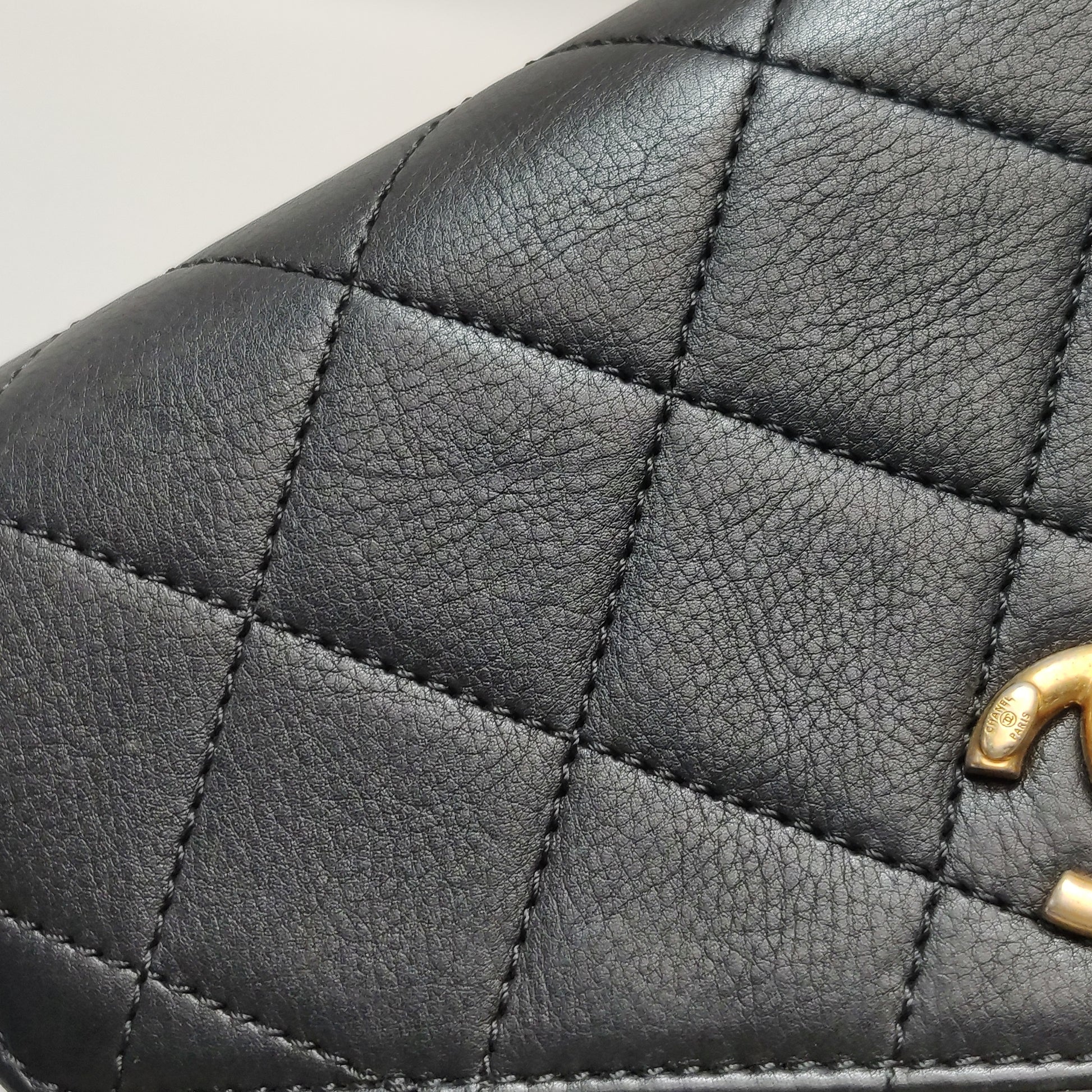 Chanel Quilted Calfskin Top Handle Envelope Flap