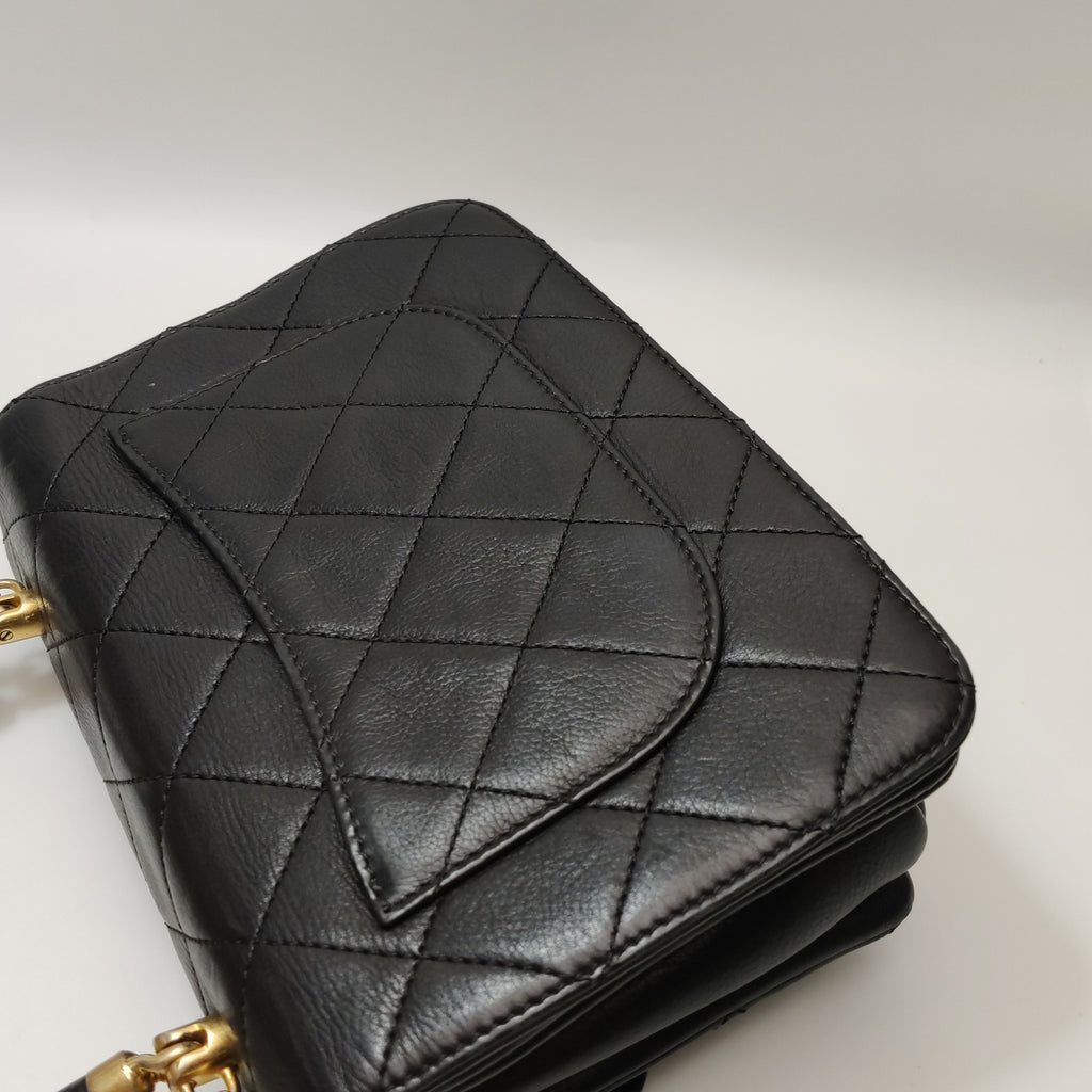 Chanel Quilted Calfskin Top Handle Envelope Flap