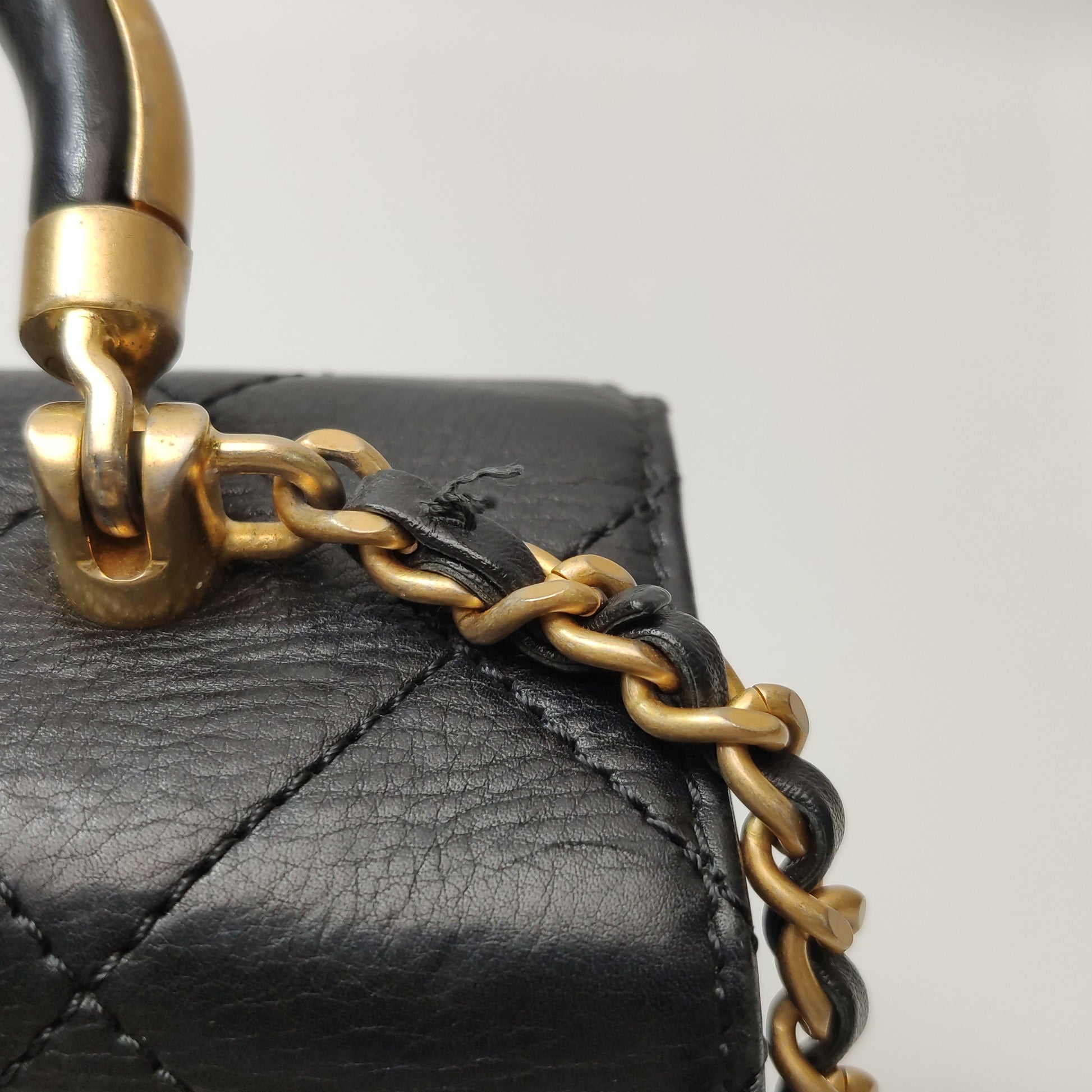 Chanel Quilted Calfskin Top Handle Envelope Flap
