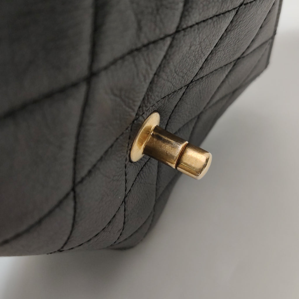 Chanel Quilted Calfskin Top Handle Envelope Flap
