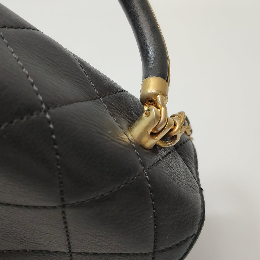 Chanel Quilted Calfskin Top Handle Envelope Flap