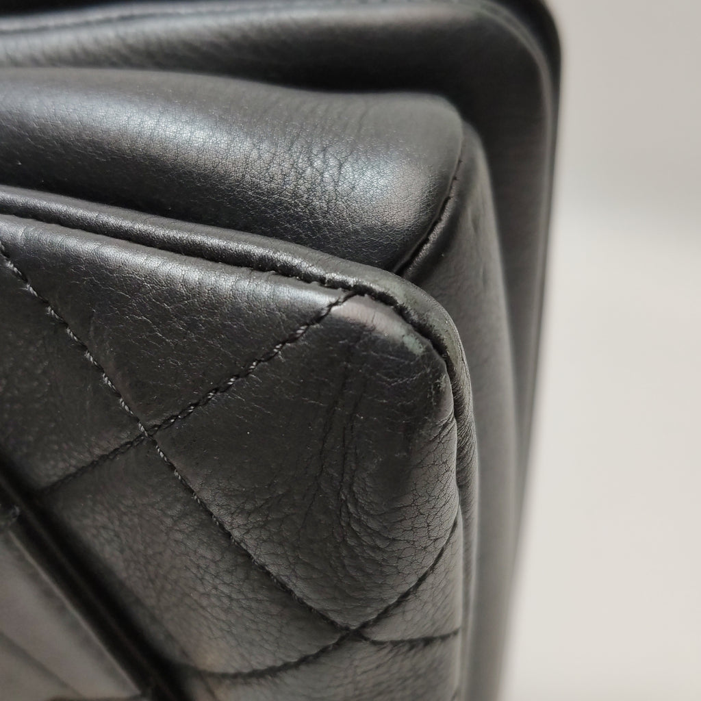 Chanel Quilted Calfskin Top Handle Envelope Flap