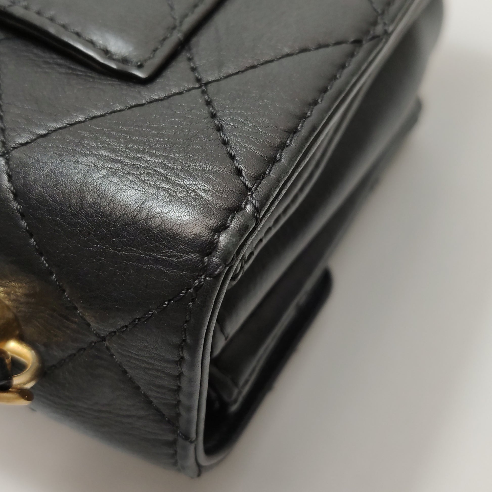Chanel Quilted Calfskin Top Handle Envelope Flap
