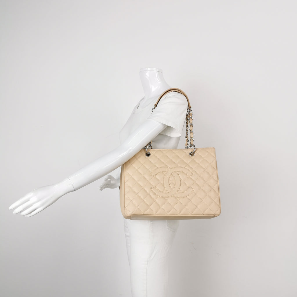Chanel Grand Shopper Tote GST Beige Caviar