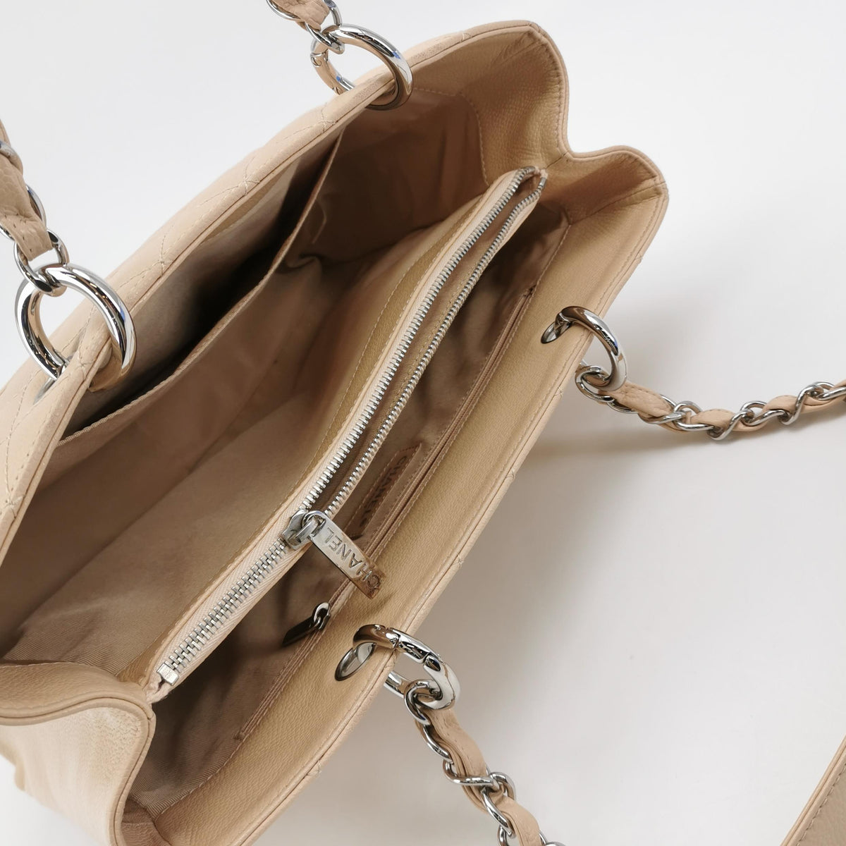 Chanel Grand Shopper Tote GST Beige Caviar