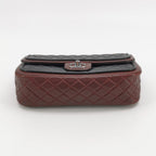 Chanel Quilted Classic Twist Flap Bag Black Bordeaux