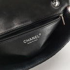 Chanel Quilted Classic Twist Flap Bag Black Bordeaux