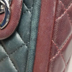 Chanel Quilted Classic Twist Flap Bag Black Bordeaux