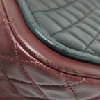 Chanel Quilted Classic Twist Flap Bag Black Bordeaux