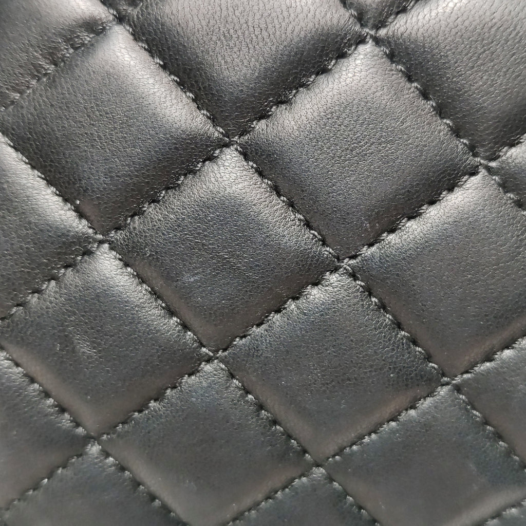 Chanel Quilted Classic Twist Flap Bag Black Bordeaux