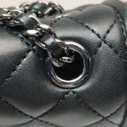 Chanel Quilted Classic Twist Flap Bag Black Bordeaux