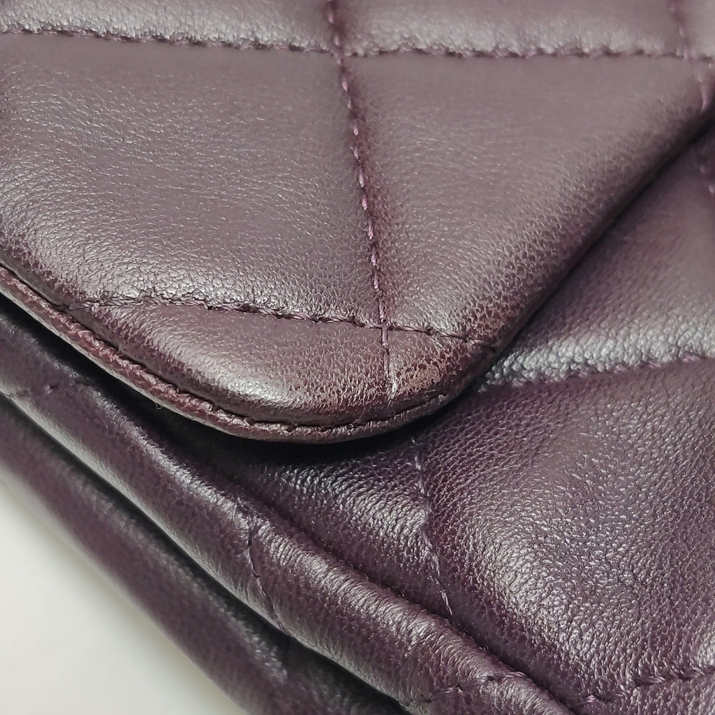 Chanel Clutch on Chain LambskinDeep Purple