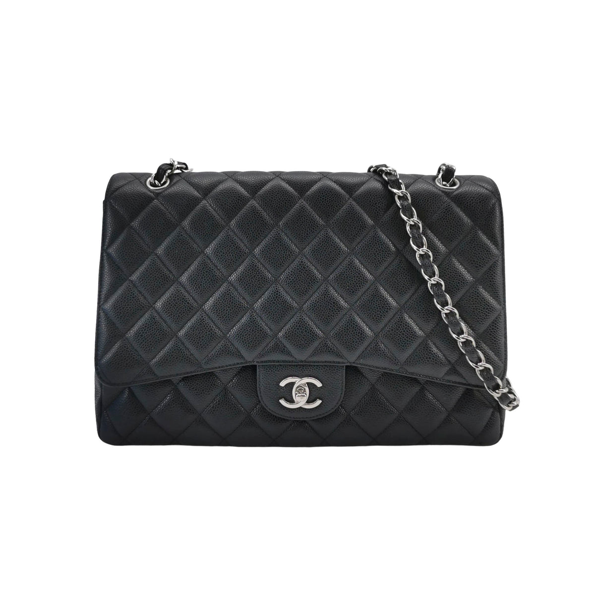 Chanel Maxi Flap Caviar Black SHW