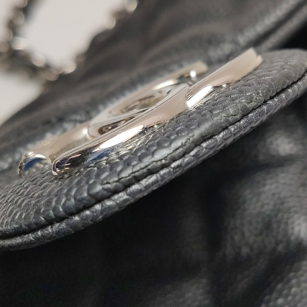 Chanel Single Flap Zipped Shoulder Bag Caviar