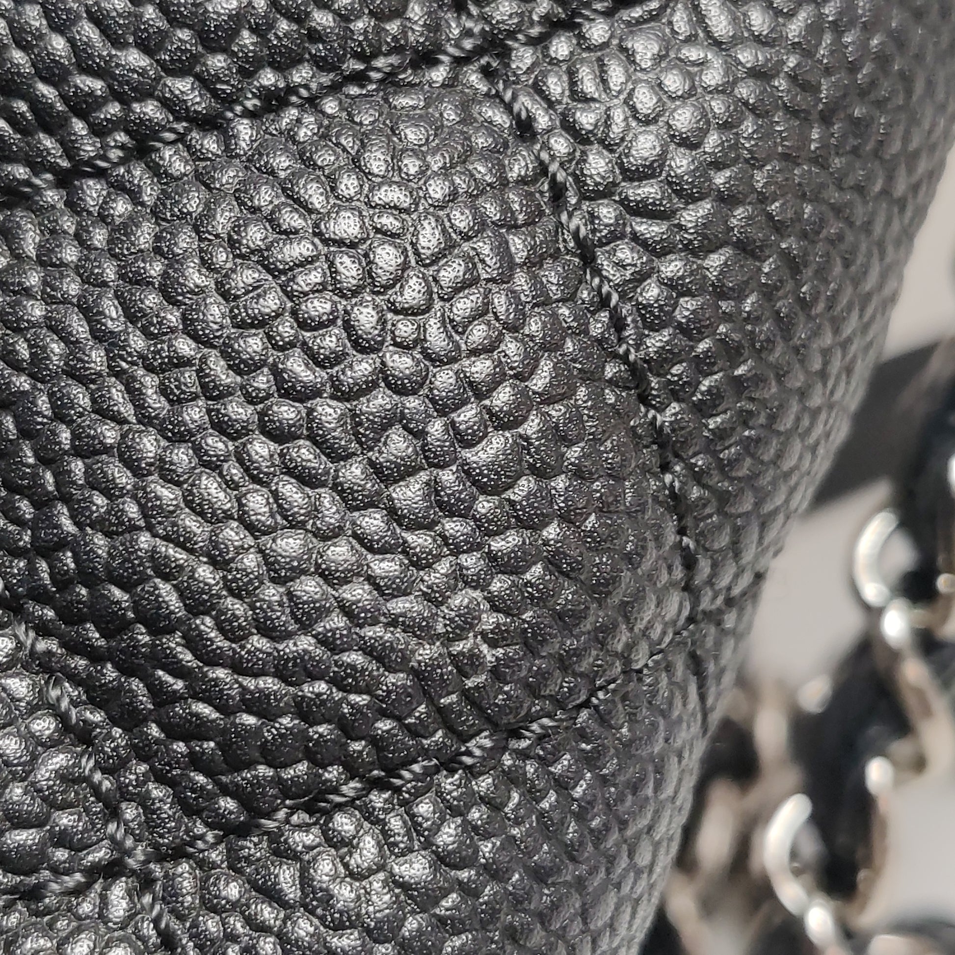 Chanel Single Flap Zipped Shoulder Bag Caviar
