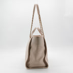 Chanel Deauville Medium Tote Top Handle Pink