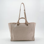 Chanel Deauville Medium Tote Top Handle Pink