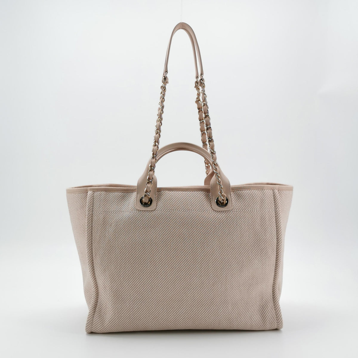Chanel Deauville Medium Tote Top Handle Pink