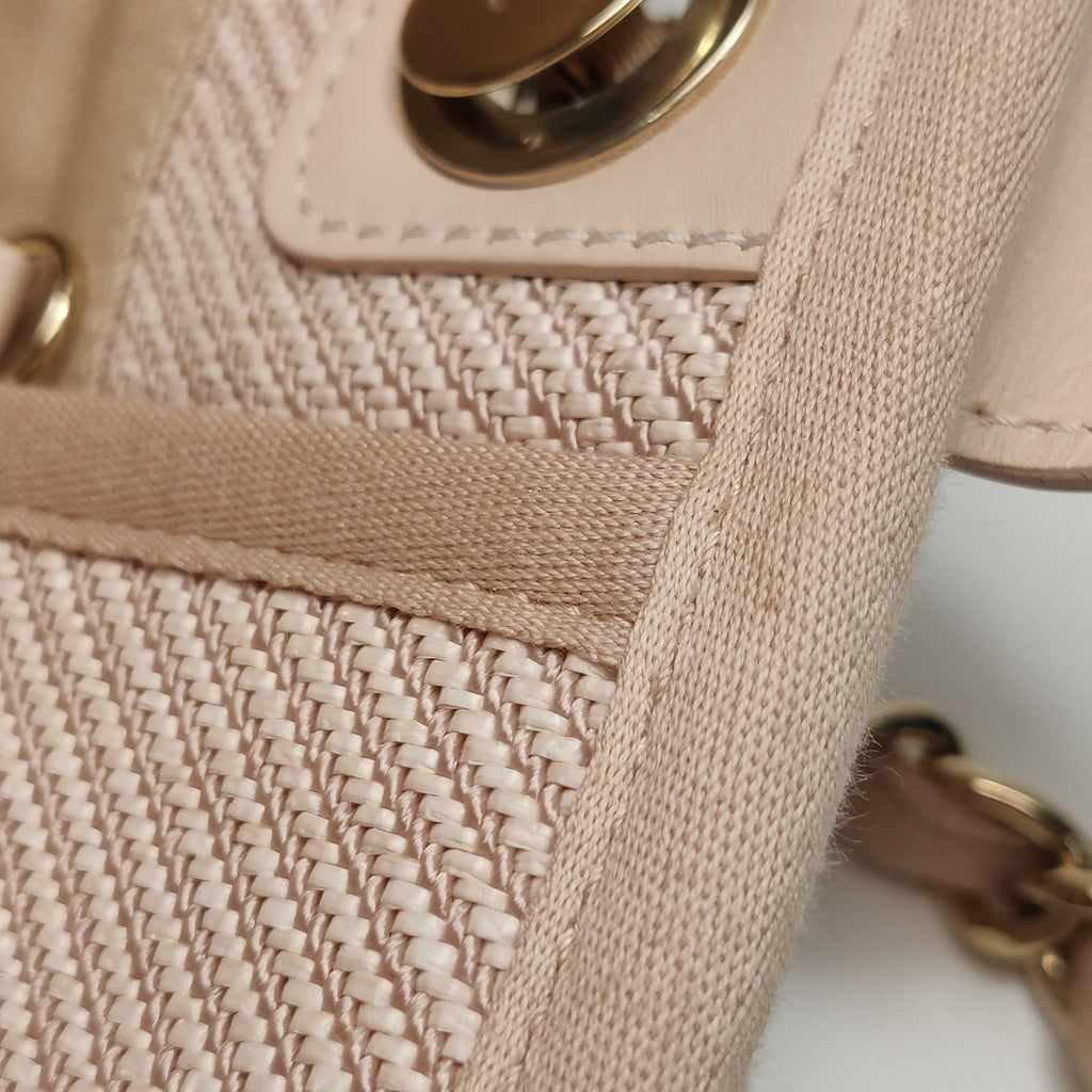 Chanel Deauville Medium Tote Top Handle Pink