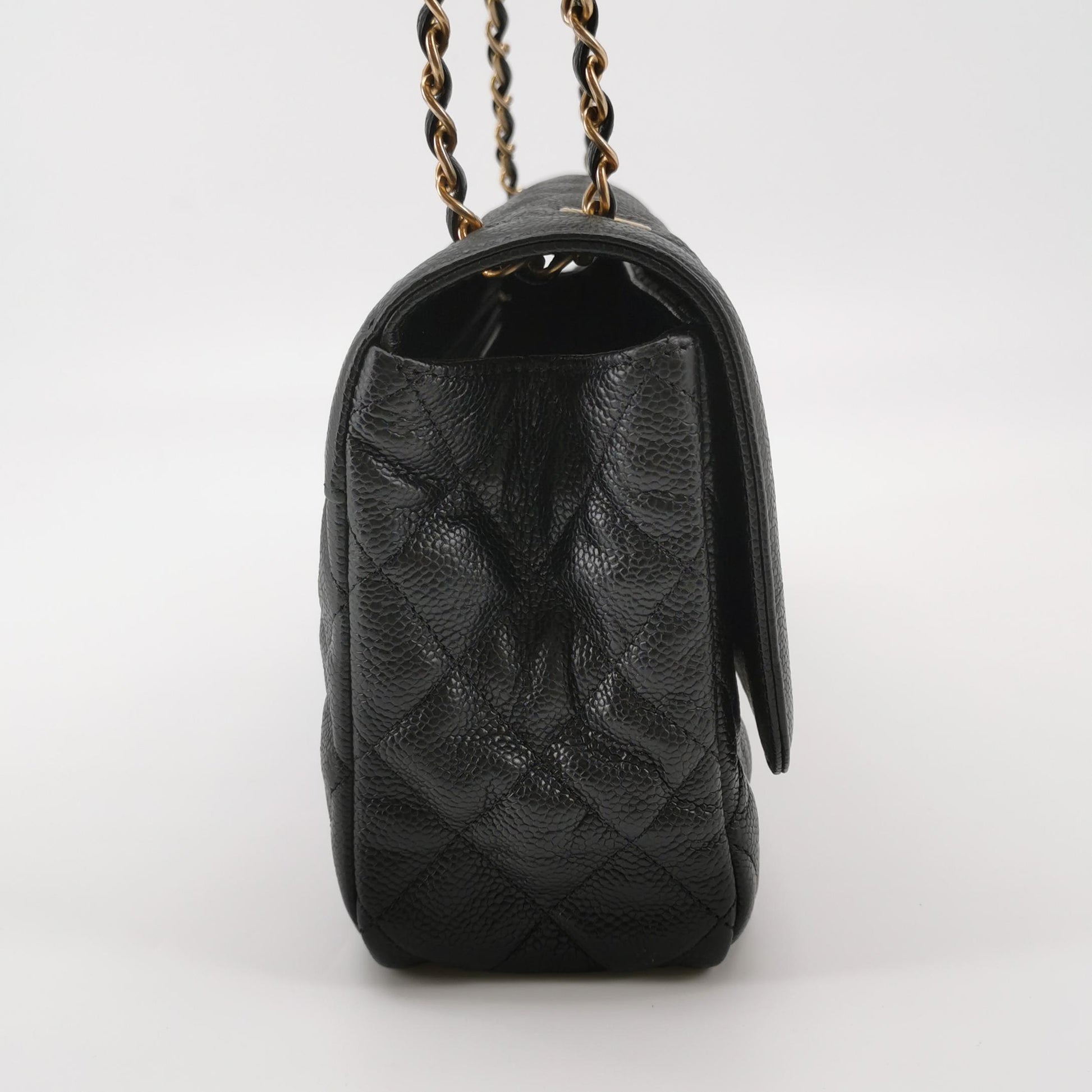 Chanel Quilted Flap Caviar CC Shoulder Bag