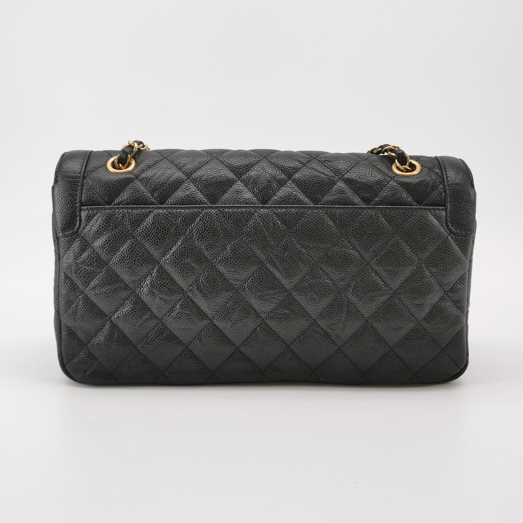 Chanel Quilted Flap Caviar CC Shoulder Bag