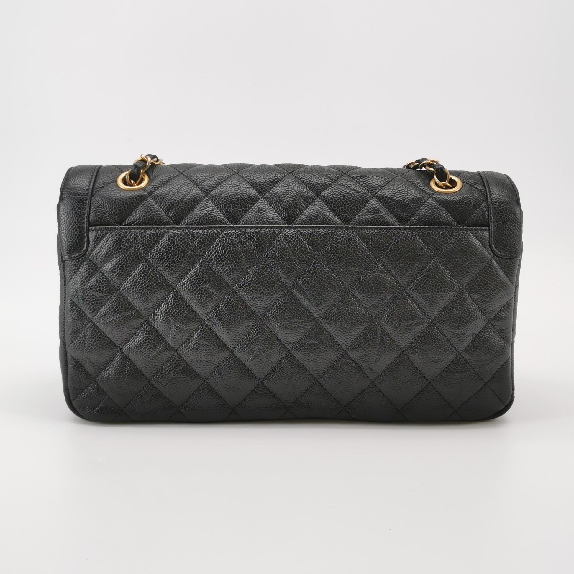 Chanel Quilted Flap Caviar CC Shoulder Bag