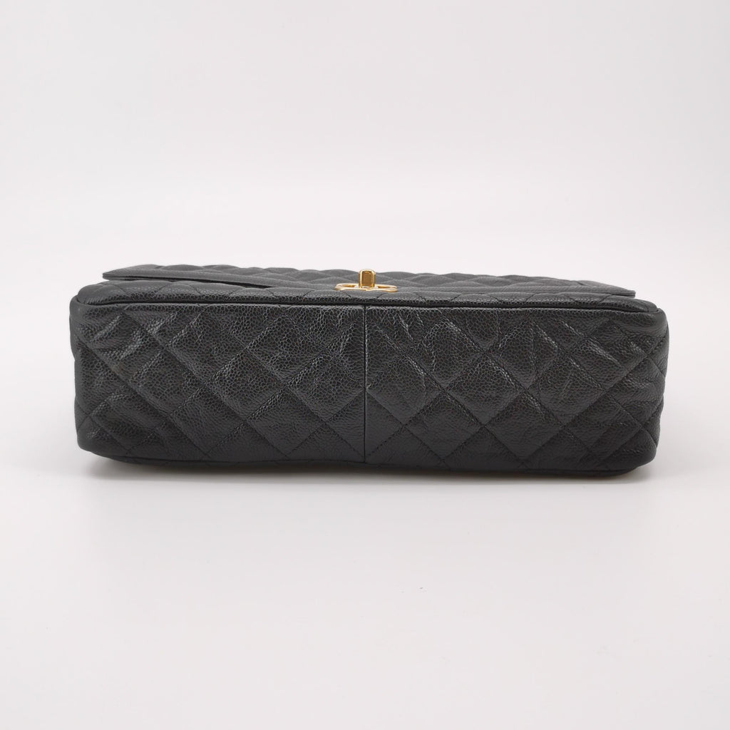 Chanel Quilted Flap Caviar CC Shoulder Bag