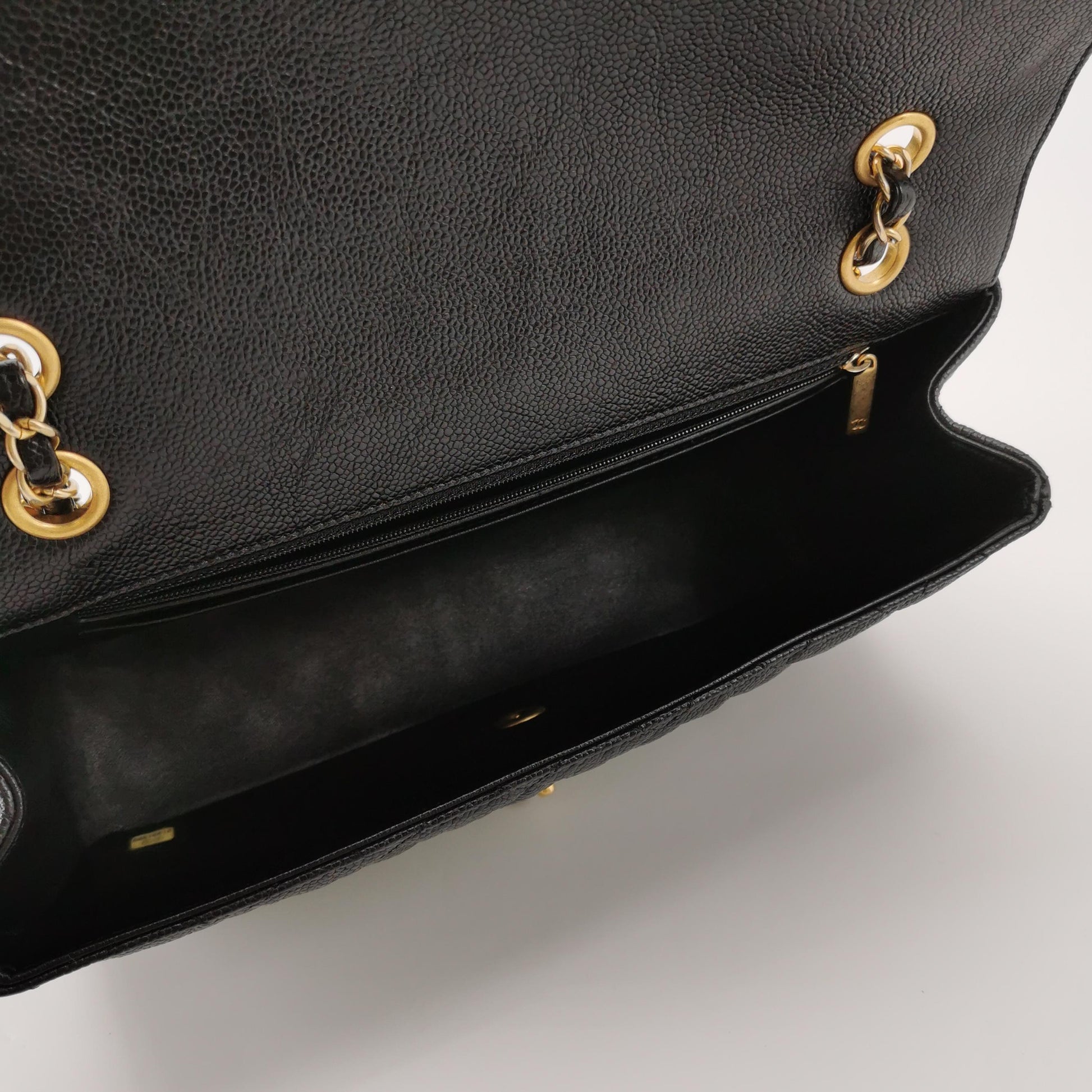 Chanel Quilted Flap Caviar CC Shoulder Bag