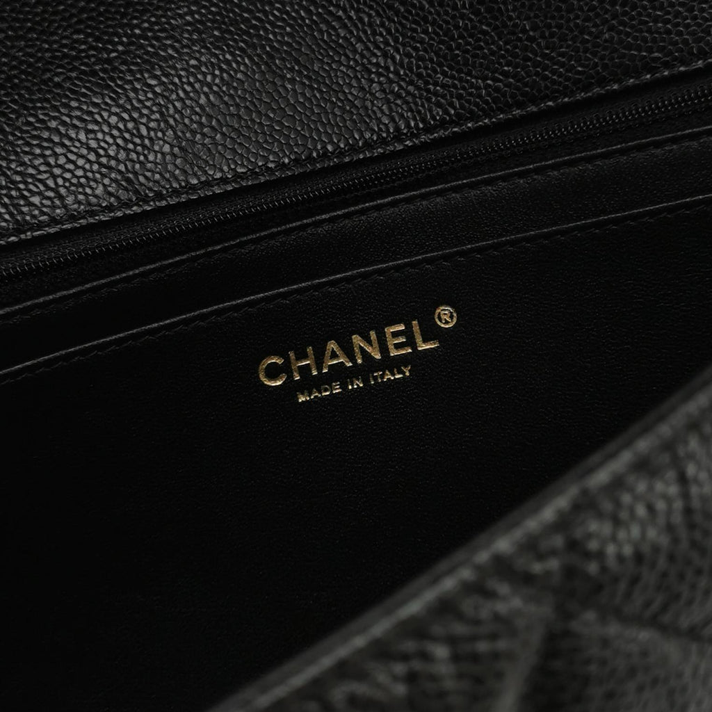Chanel Quilted Flap Caviar CC Shoulder Bag