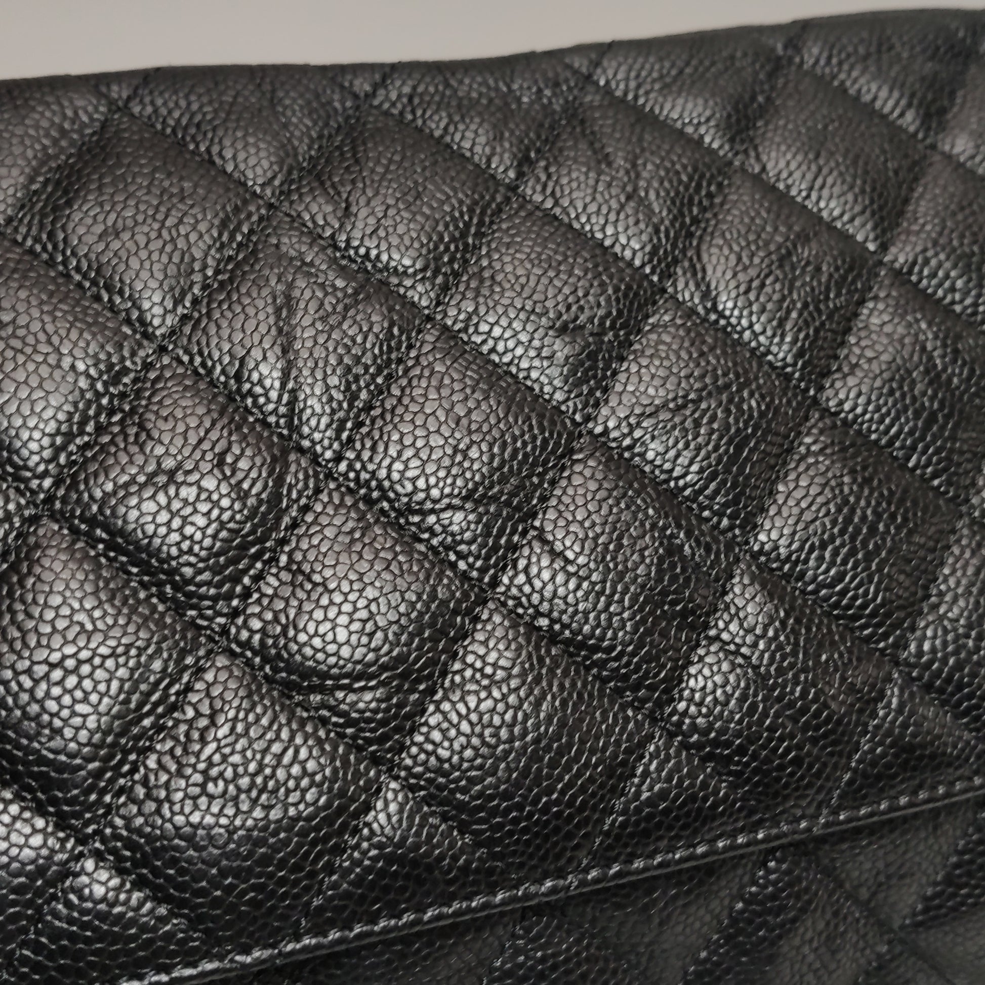 Chanel Quilted Flap Caviar CC Shoulder Bag