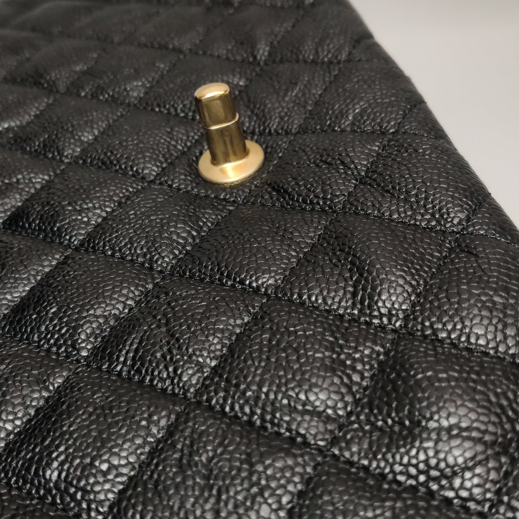 Chanel Quilted Flap Caviar CC Shoulder Bag