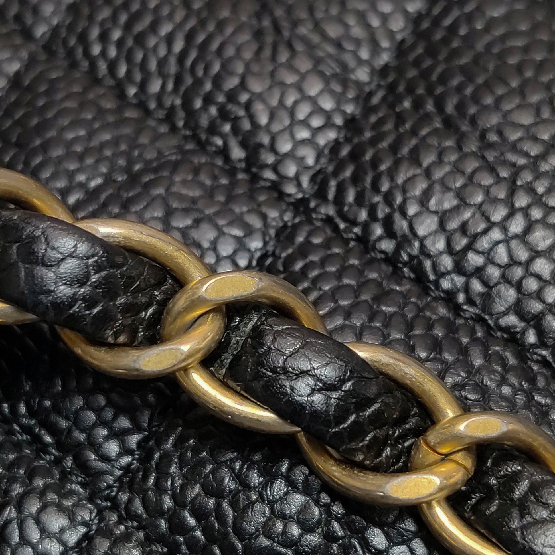 Chanel Quilted Flap Caviar CC Shoulder Bag
